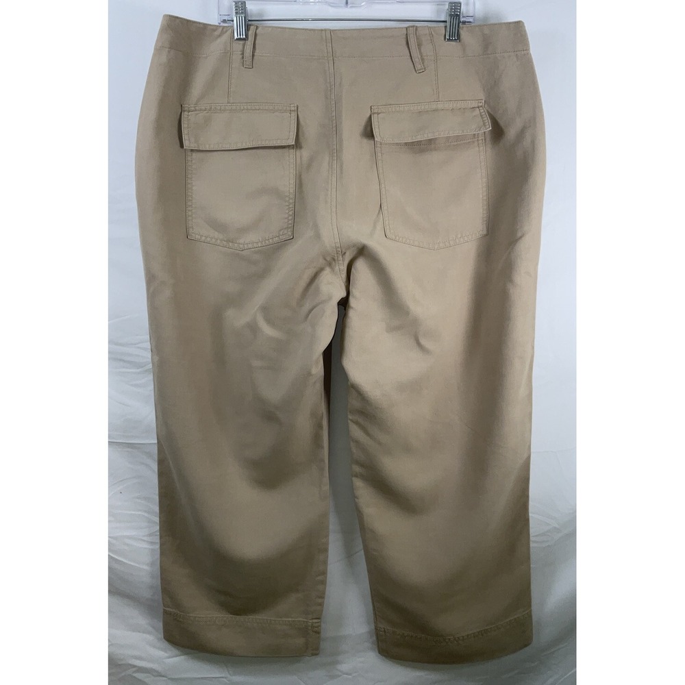 NWT Lauren Ralph Lauren Women's Nyusha Cropped Trouser Pants Tan Size 14W 38x24 - Picture 3 of 6